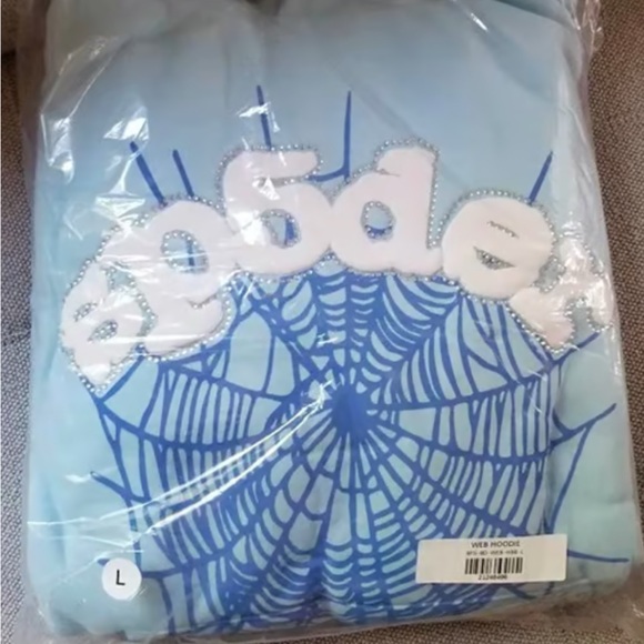 Spider Hoodie Sky Blue